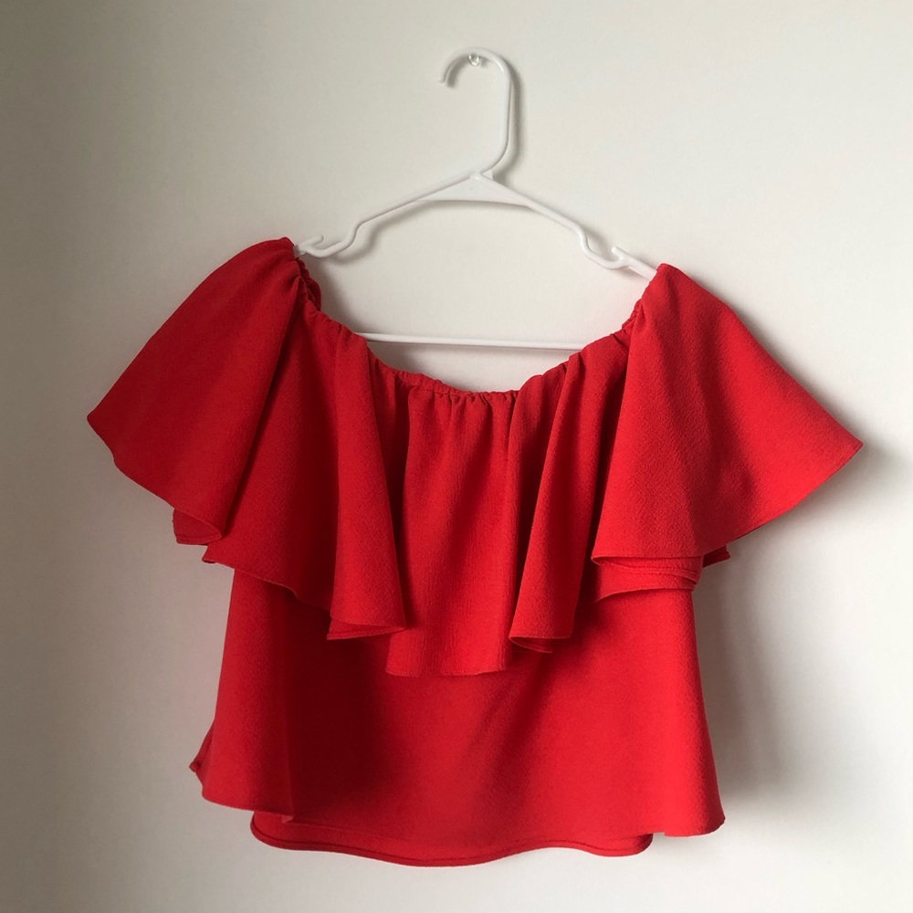 Flowy off- shoulder blouse